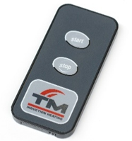 TM remote control with start and stop buttons